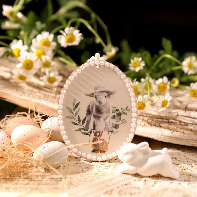 2 Sheet Happy Easter RUB ON Transfer Stickers Cute Bunny Farm Egg Flower Stickers DIY Photo Album Scrapbooking Craft Sticker