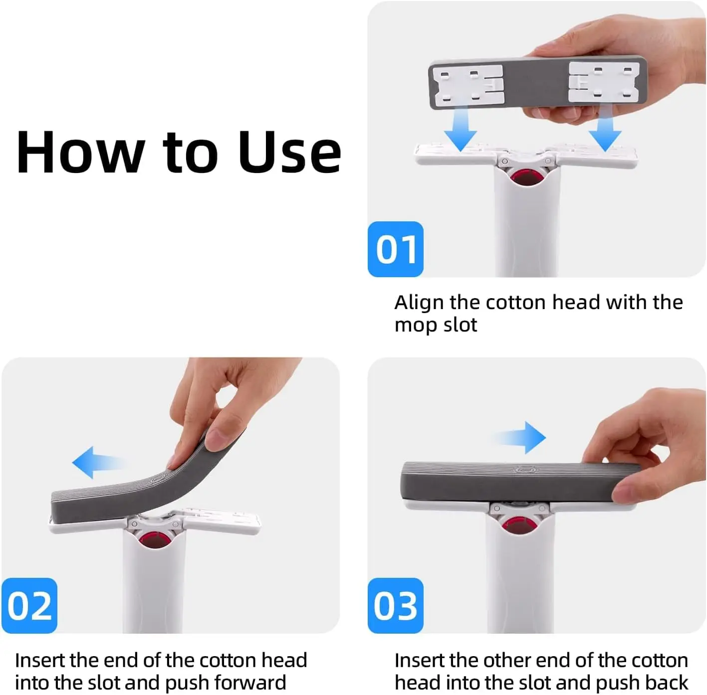 Powerful Squeeze Mini Mop Folding Home Cleaning Mops With Sponge Self-squeezing Floor Washing Mops Desk Window Car Clean Tools 5