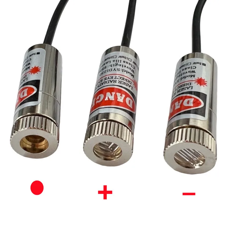 12mm 5mw messa a fuoco regolabile diodo rosso modulo Laser industriale posizionamento testa in rame con linea USB 650nm Dot Line Cross