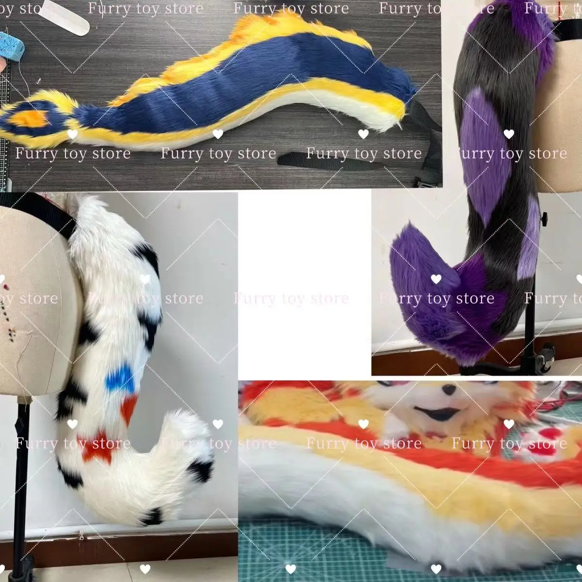 Furry Tail Fursuit Kigurumi Animal Cute Cosplay Costume Furry Suit Accessories Deer Hare Sheeptail Cartoon cosplay costumes