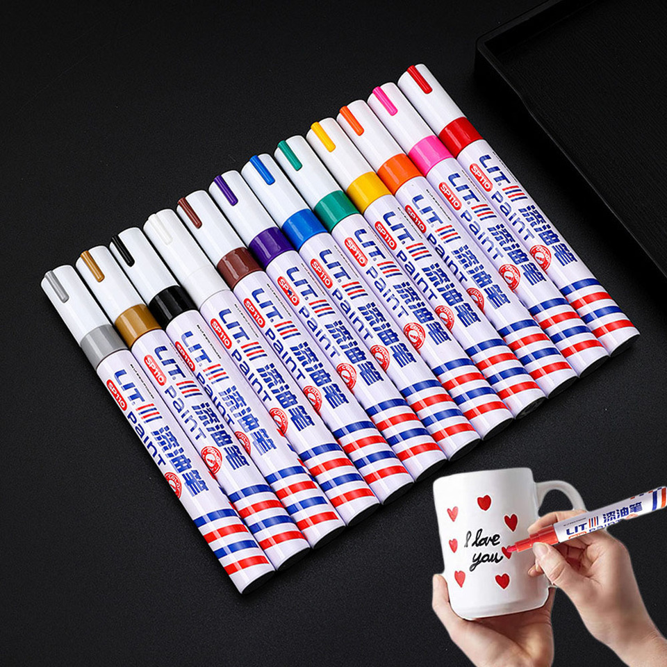 Waterproof Car Scratch Repair Pen Auto Wheel Tire Oily Painting Mark Pen Touch Up Paint Fill Remover Vehicle Tyre Paint Marker