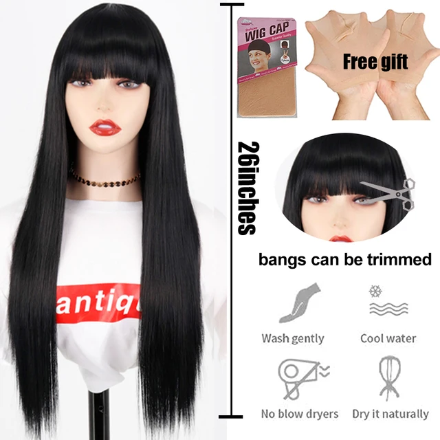 Synthetic Hair Pink and Black Wig Two layers of Wigs Long Straight hair Cosplay Wig Two Tone Ombre Color Women Wigs Lolita Wig P2/613