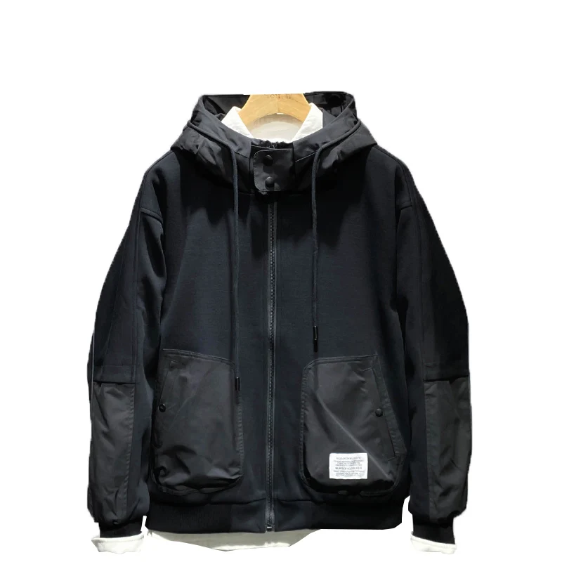 Trendy Quilted to Keep Warm Winter Clothing Thickened Cotton-Padded Jacket Short Coat Hooded Men's Cotton Clothes Trendy