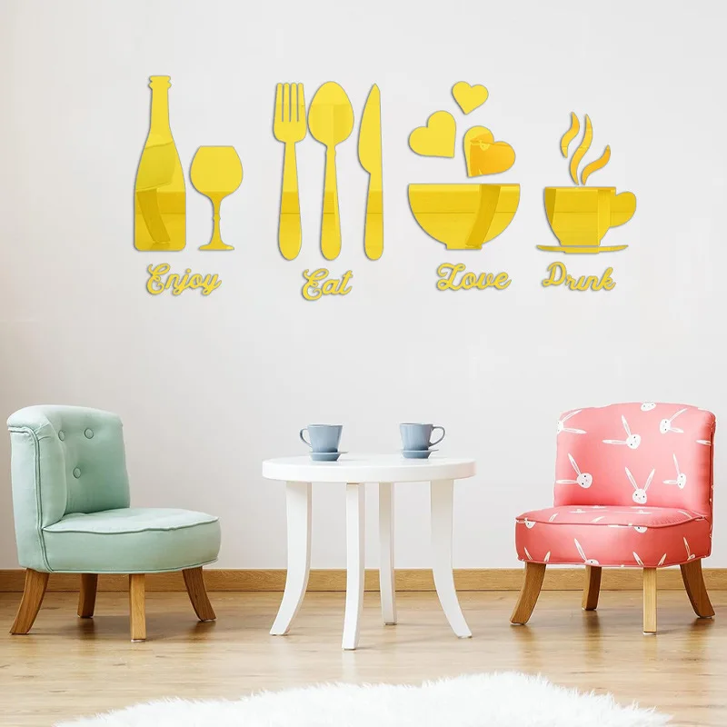 Kitchen Wall Stickers 4style for Home Decoration Restaurant Refrigerator