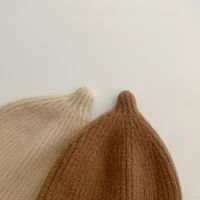 Bonnet de protection des oreilles pour bébé, bonnet doux pour bébé, bonnet pour bébé, chapeau en laine pour bébé, nouveau pull pour bébé, filles et garçons, automne et hiver 5