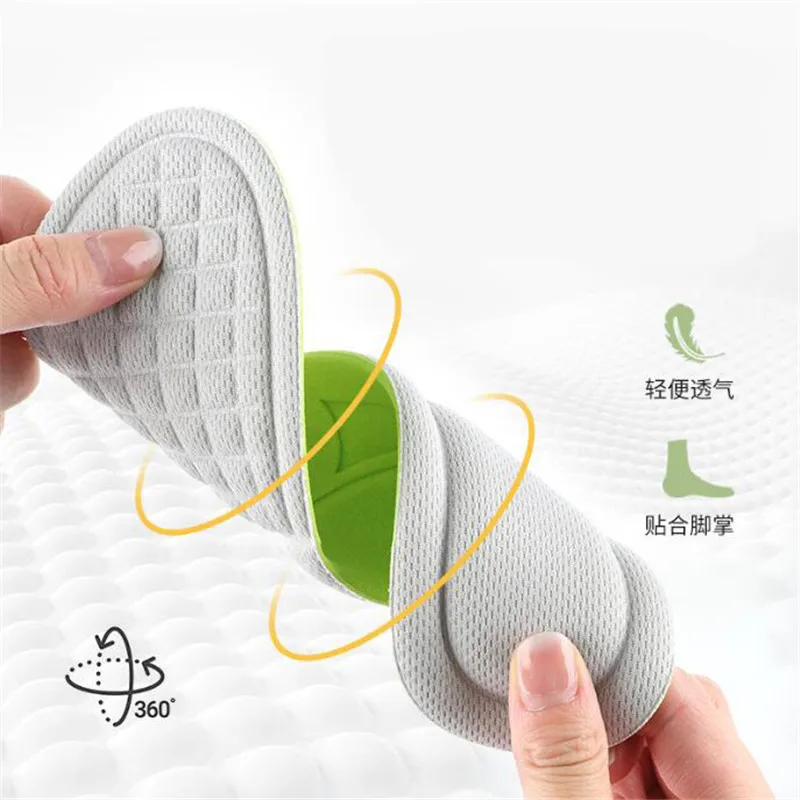 Comfort Fit Absorb-Sweat Sport Insoles - Memory Foam Cushion for All-Day Support