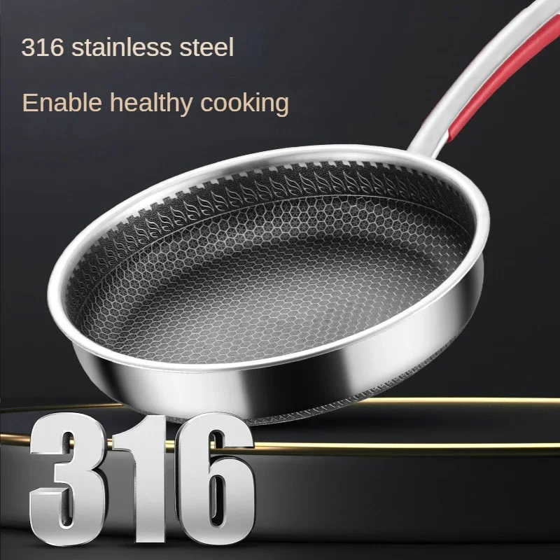 

Home 316 Frying Wok Steel s Multi-functional cake New Honeycomb Non-stick Steak Products Stainless Pan Omelet