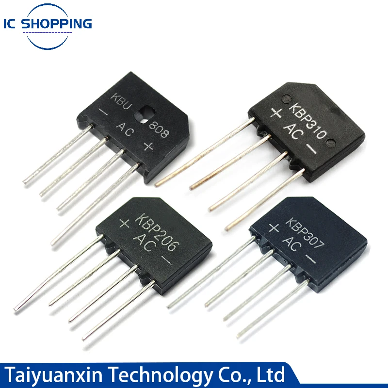 Redresseur de pont à Diode, 5 pièces, KBU606 KBU608 KBU808 KBU810 ...