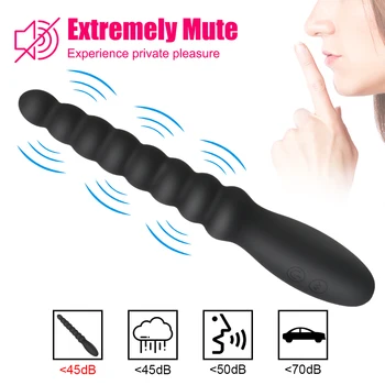 10 Speed Anal Vibrator for Women Anal Beads Prostate Massage Dual Motor Butt Plug Stimulator USB Charge Sex Toys For Men 3