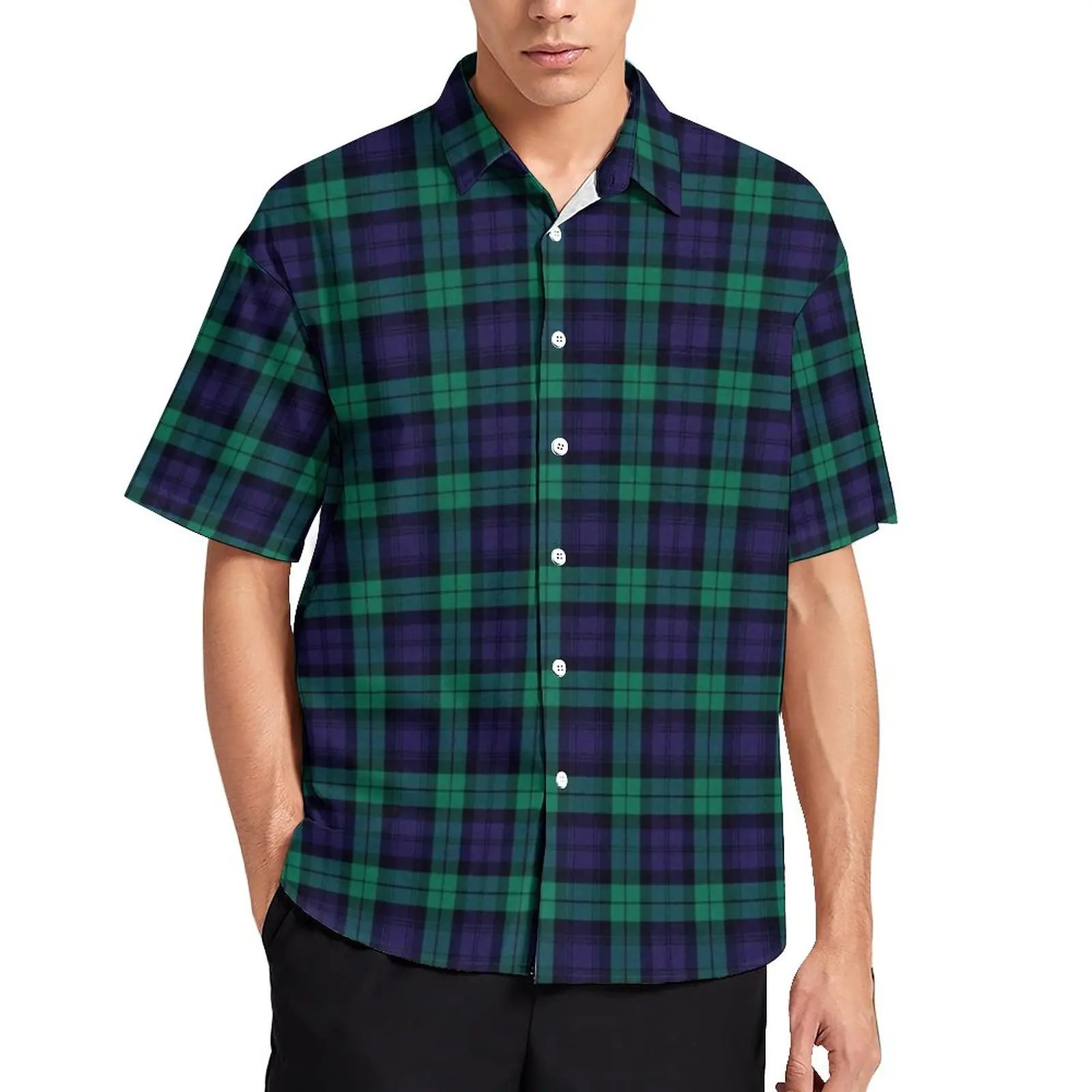 White Black Check Shirt Mens | Checkerboard Clothing Man