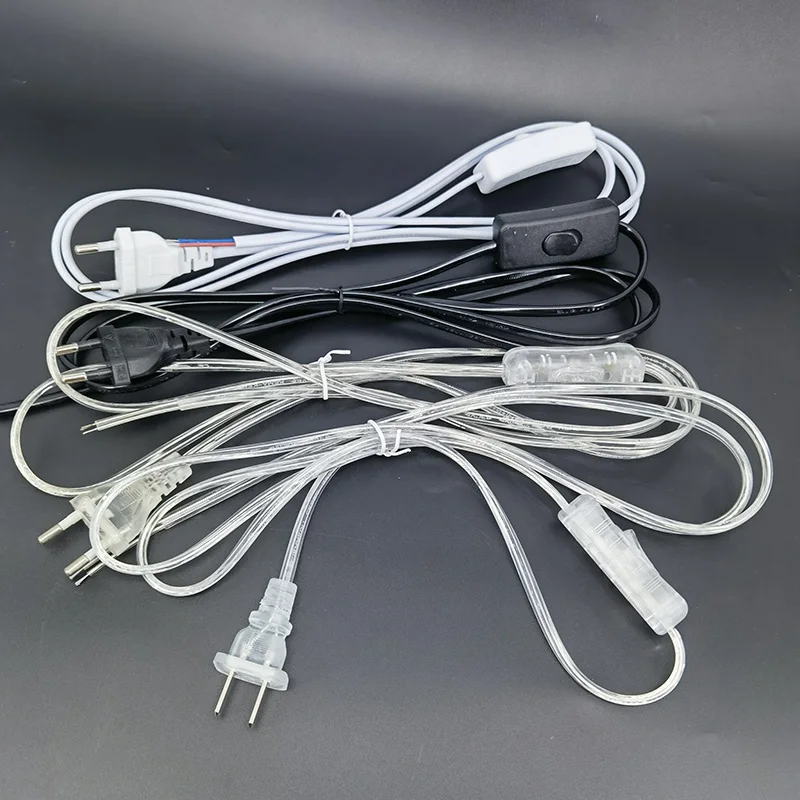 Universal 1.8m Power Cord with On-Off Switch for LED Lighting - EU/US Plug