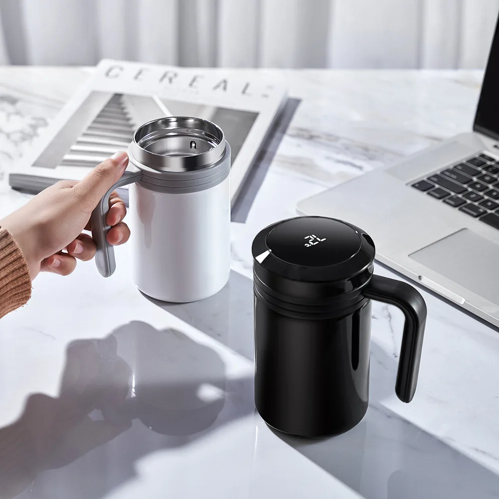 

Smart Temperature Display Thermos Cup With Tea Separator 316 Stainless Steel Liner With Handle Business Model