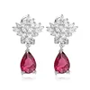 SLBRIDAL Art Deco Teardrop Cubic Zircon Drop Earrings CZ Earring Wedding Bridal Earring Fashion Jewelry Girls Daily Earrings 1