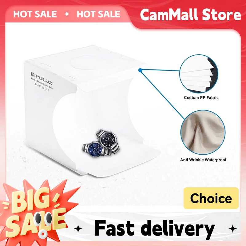 20cm Folding Portable 550LM Light Photo Lighting Studio Shooting Tent Box Kit with 6 Colors Backdrops PULUZ photo studio box,led photo lighting,photo studio light tent