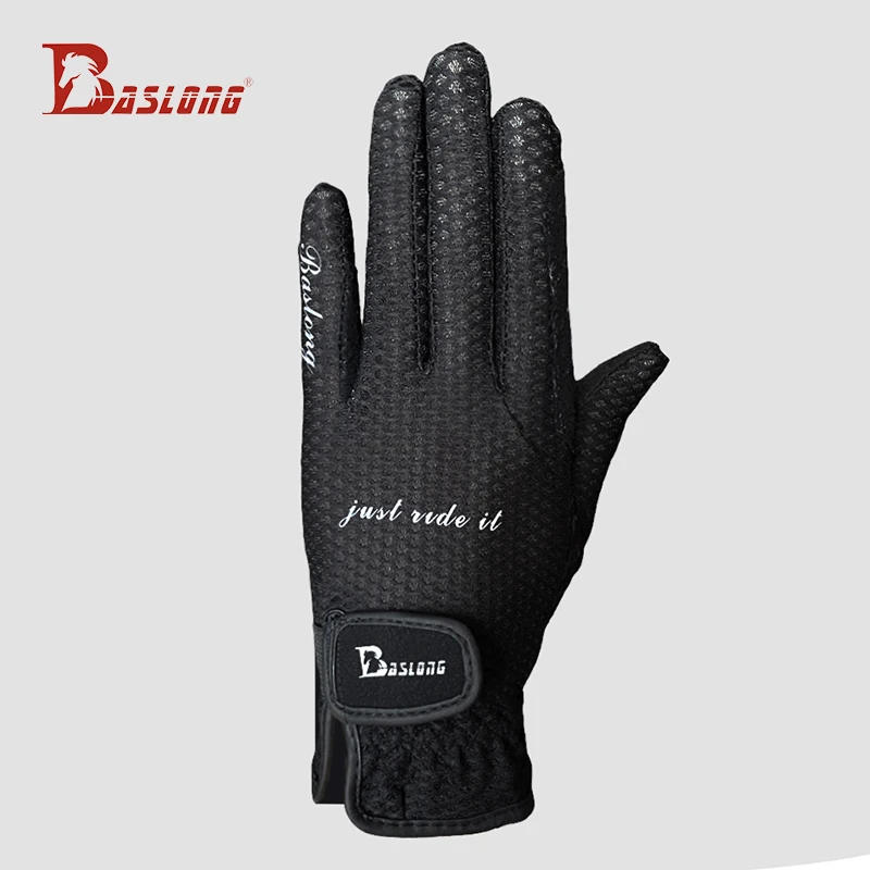 Baslong Equestrian Gloves Men's and Women's Riding Gloves Knight Equipment Hand-Centered Silicone Non-Slip Breathable Equestrian Sports Cycling Harness