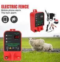 Voltage Display Electric Fence Energiser LCD 10KM Waterproof High-decibel Alarm Livestock High Voltage Pulse Controller