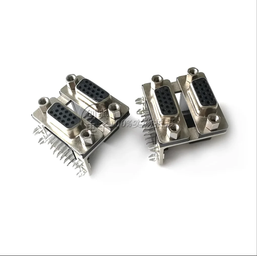5 Pz Hdr15F Coppia Femmina Hdr15F Femmina Twin D-Sub Rivet Lock 5.08-15.88/19.05 Doppio Strato Db15 + Db15