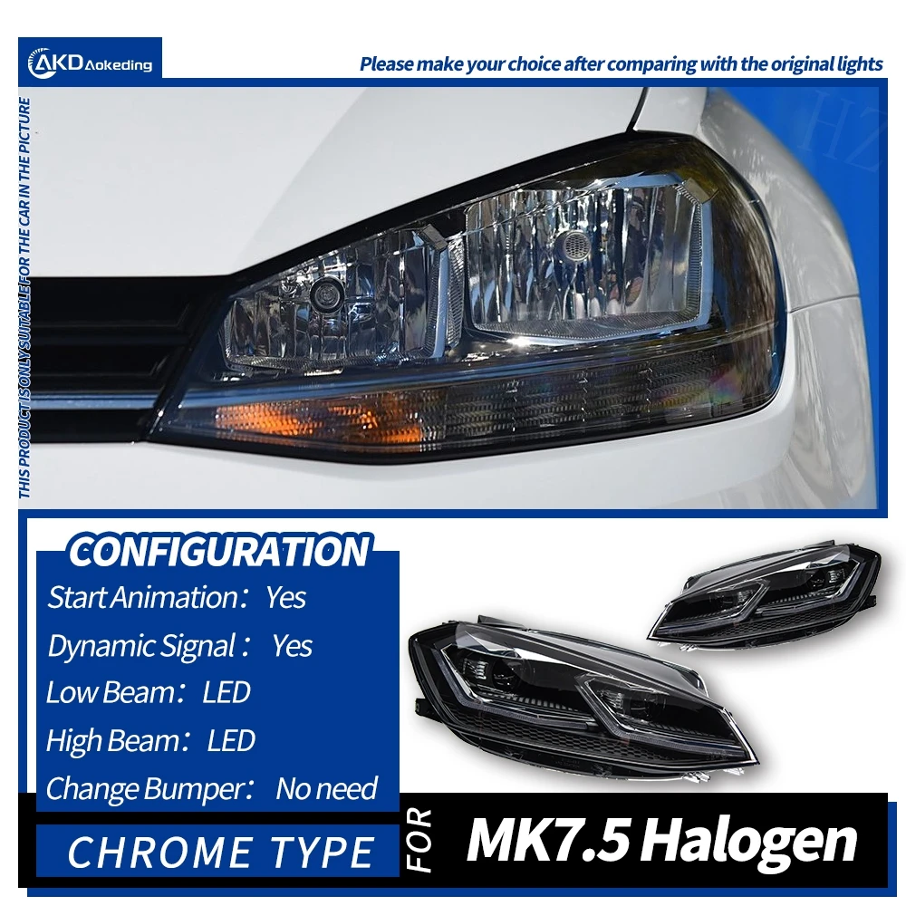 ヘッドライト VW ゴルフ 7.5 2018-2020 車 automobile автомобильные