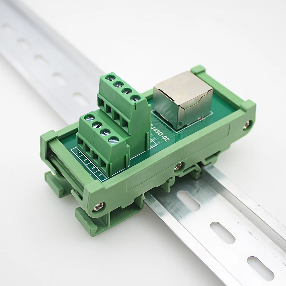Breakout Board, Din Rail montagem, RJ45