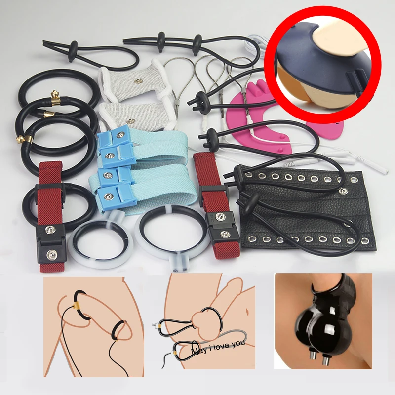 Electro Bdsm Penis Ring Electrostimulator Estim Cock Chastity Cage Stimulation Electric Sex Glans Trainer E-stim Toys electro sex toys electric sex toys