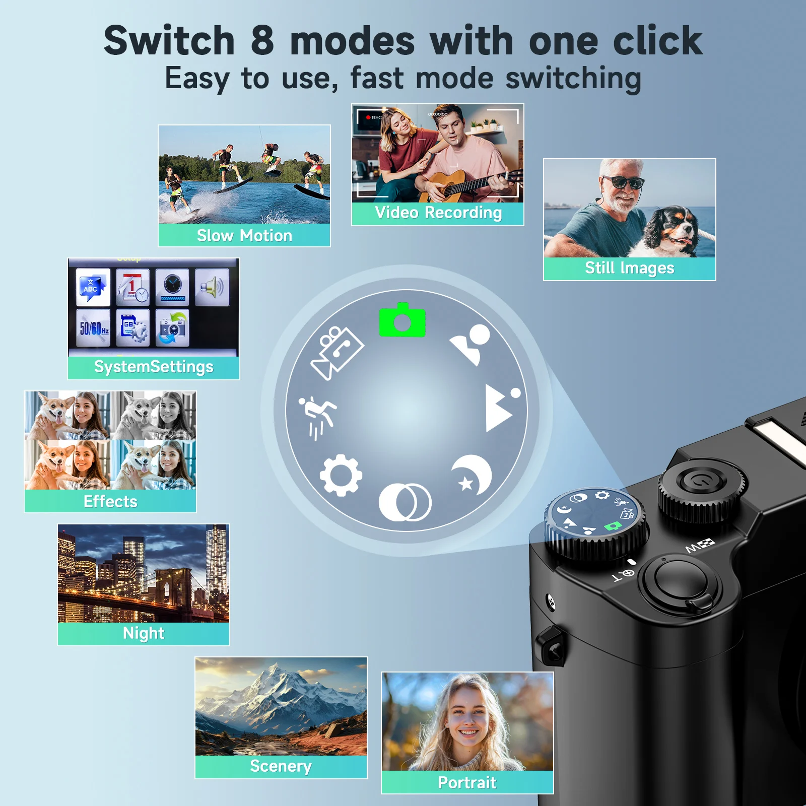 4K 48MP 브이로그 카메라 3인치 180도 ° 플립 스크린 자동 초점 기능이 있는 플래시 디지털 카메라 사진 촬영 비디오 크리스마스 선물