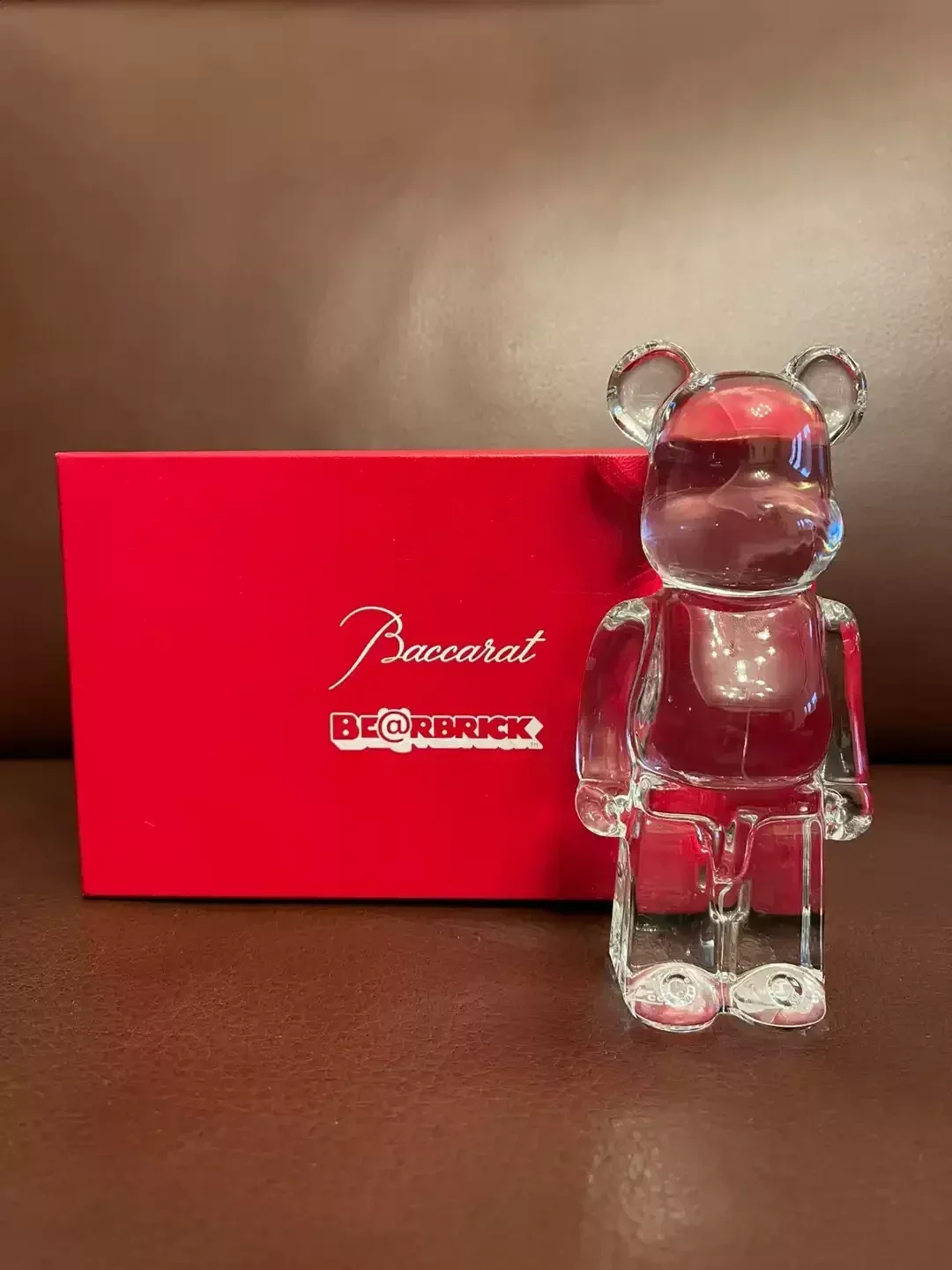 

BE @ RBRICK баккар Хрустальный медведь Bearbrick 200% 14,3 см прозрачный цвет черный строительный блок медведь трендовая кукла украшение подарок