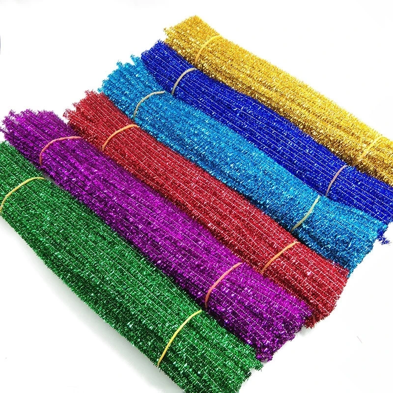 Gold Tinsel Wireless Chenille Rope Garland - Pipe Cleaners - Basic Craft  Supplies - Craft Supplies
