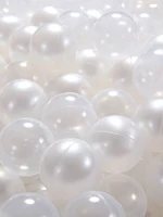 Thicken Crush Proof 5.5cm 100pcs Plastic Ball Pit Balls Multicolor Pearl white and Transparent for Kids Play with Bag 1