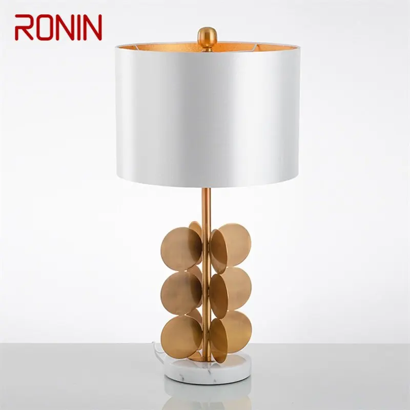 

RONIN Contemporary Table Lamps For The Bedroom Art Marble Desk Light Home Decorative For Foyer Living Room Office