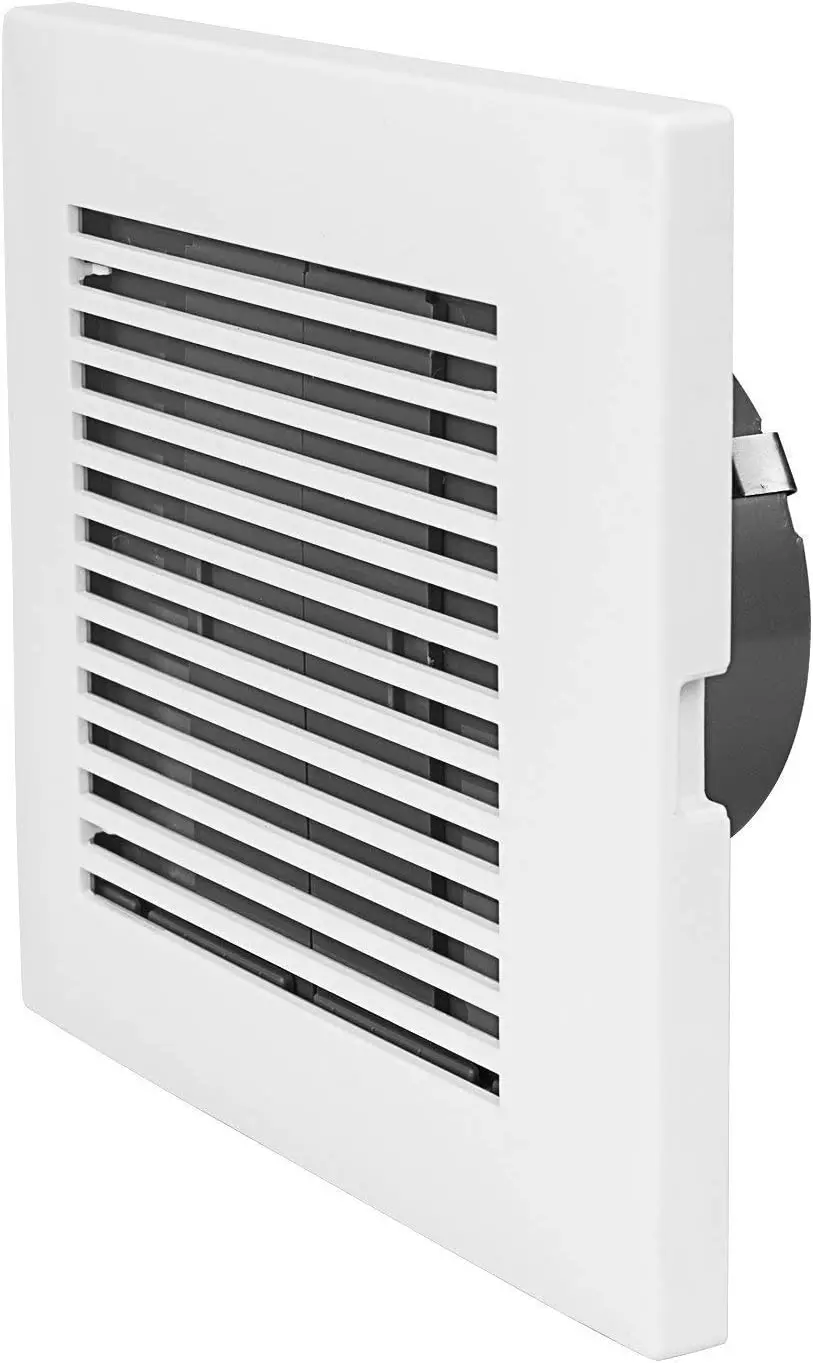 Hon&Guan 3,4 Inch Square Vents, ABS Grille Cover White Soft Vents for Bathroom Office Kitchen Ventilation