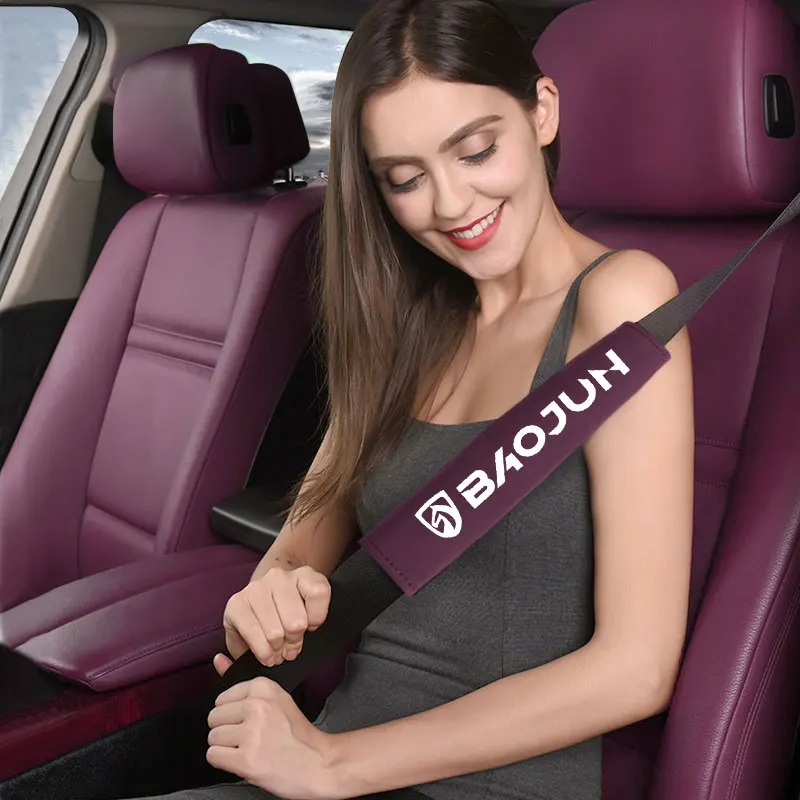 

2pc For Baojun 510 730 360 560 RS-5 530 630 Car seat belt padding shoulder belt protection seat belt cover leather BAOJUN