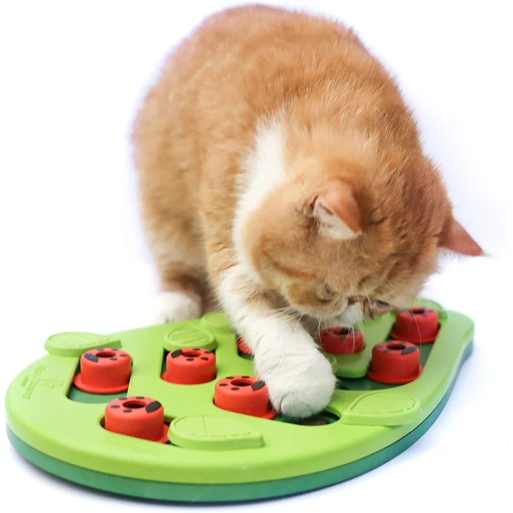 Rainy Day Cat Puzzle Toy – Interactive Treat Dispenser & Scratch Board 1