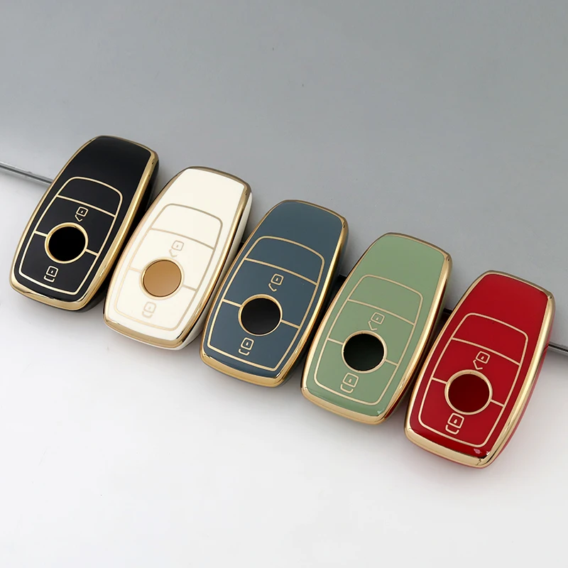 Premium Car Key Cover Case for Mercedes Benz - Sleek 2-Button Key Fob Protector
