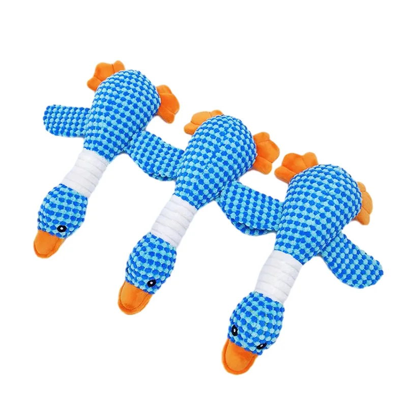Funny Duck Shaped Dog Plush Toy Pets Interactive Chew Squeaky Toys For Small Large Dogs Outdoor Playing Supplies 6