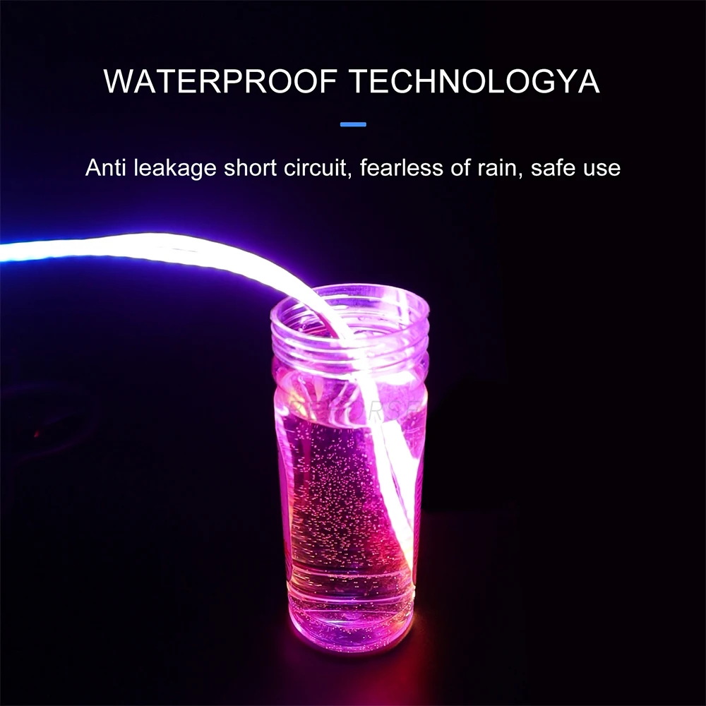 Bande lumineuse LED pour drone mini, silicone étanche, 9 modes, Bluetooth