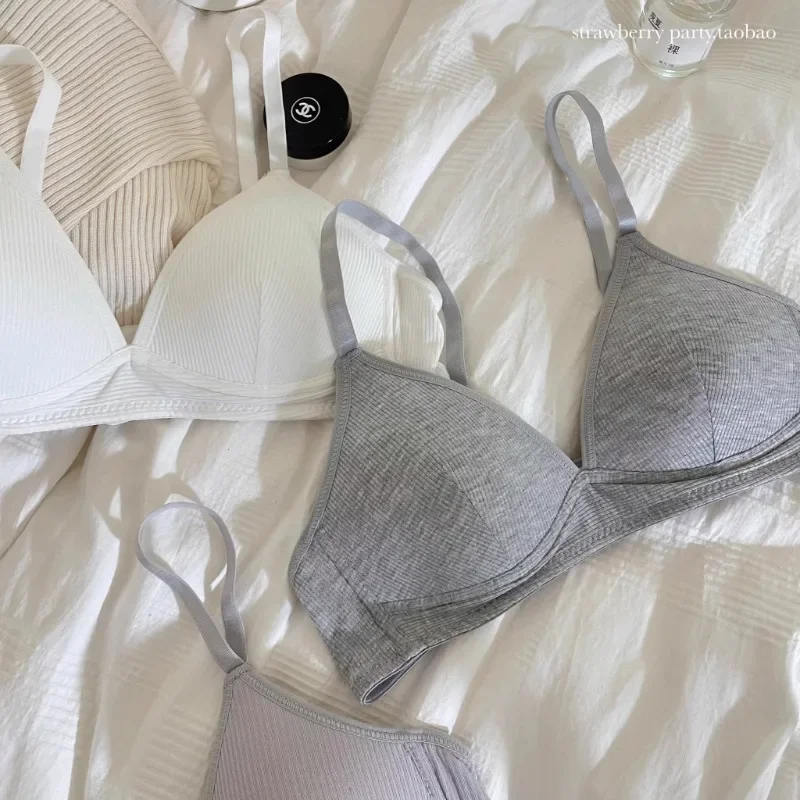 BANERDANNI Parisian Basic Bralette | Fixed Straps & Breathable Fabric | Petite Bust Contour Support Wire Free Comfy Triangle Bra 3