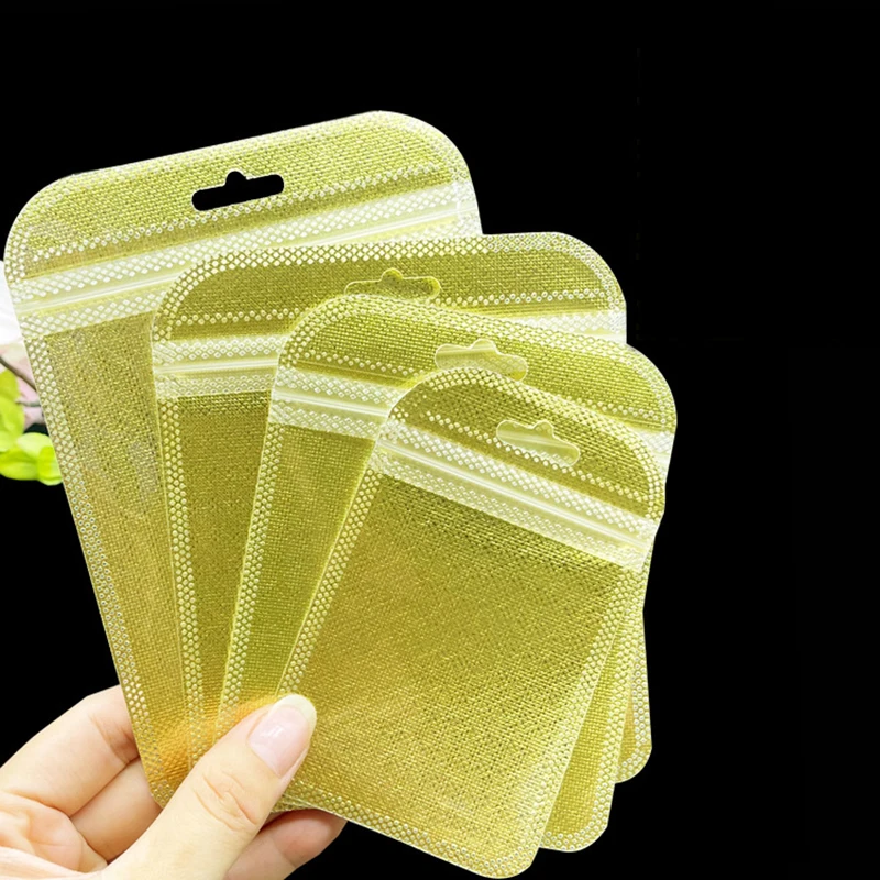 50pcs/Pack Small Plastic Zip Lock Bag With Hole Clear Zipper Jewelry  Packaging Bag Mini Zip Lock Storage Bags - AliExpress