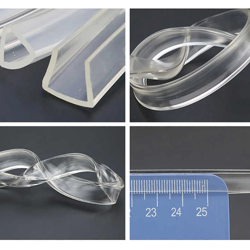 1M U-Shaped Transparent Sealing Strip Glass Table Wall Corner Wrapping Rubber Strip Child Anti-Collision Protection