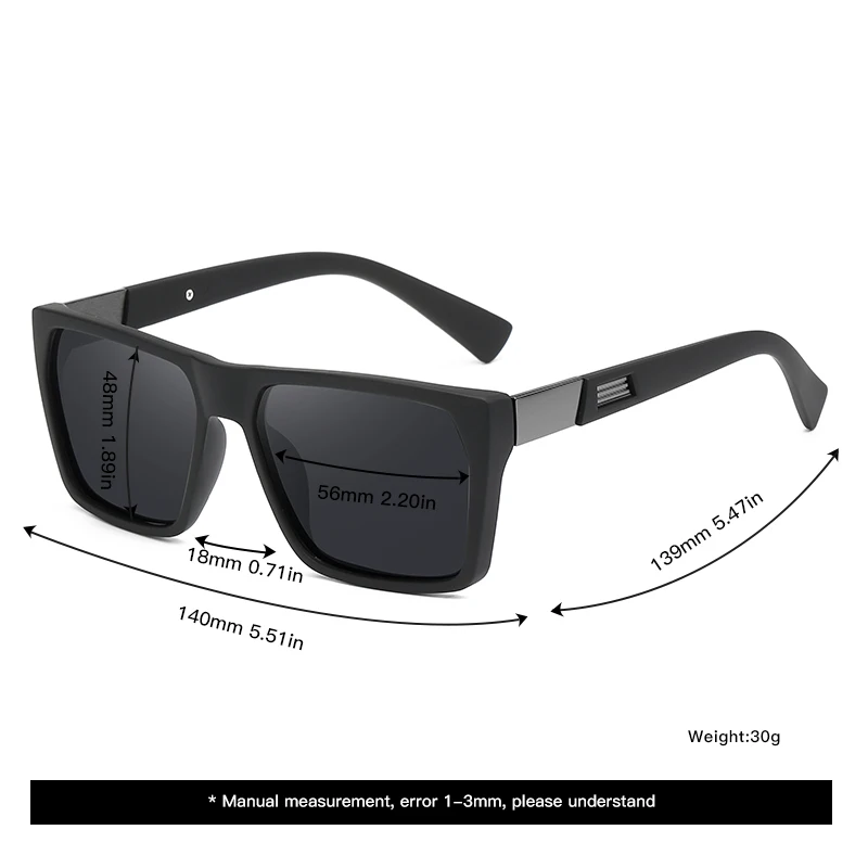 New Square Sunglasses Men's Anti-uv Sunglasses Fashion Polarization Car 1084
