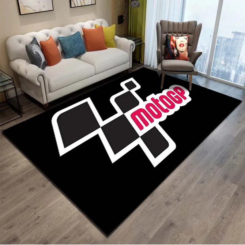 15 Sizes Moto-GP Motorcycle Racing Logo Carpet Rug for Bedroom Non-slip Doormat Living Room Hallway Carpet Door Rug Home Decor