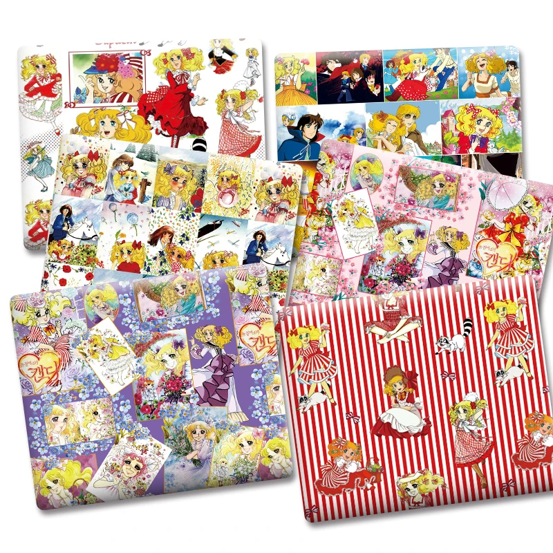 Tissus Candy Candy - Motifs manga vintage pour couture