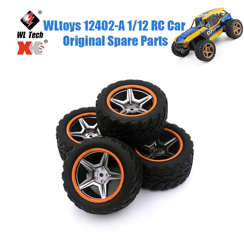 

WLtoys 12402-A 1/12 RC автомобильные оригинальные запасные части 104009-1968 12402-A 12409 передние и задние колеса шины