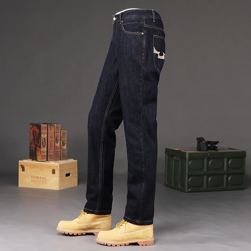 Street Fashion Men's Jeans Vintage Black Elastic Tight Spliced Bicycle Jeans Designer Hip Hop Pants Hombre