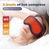 1Pcs, 3D Sleep Mask Heating Massage Eye Mask Eyeshade Cover Shade Eye Patch Soft  Adjustable Portable Blindfold Travel Eyepatch 2