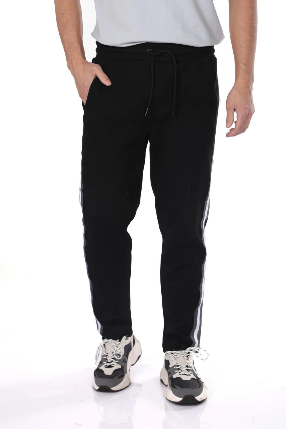 Men's Hand Stripe Straight Sweatpants sports pants