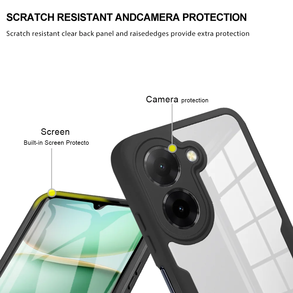 360° Protection Cover with Double Hard Clear Back and Film Screen Protector