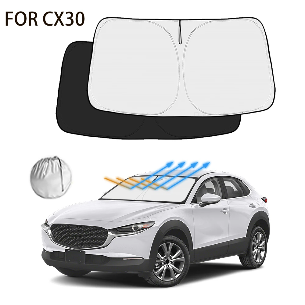 For Mazda CX30 CX-30 Car Windshield Sunshade Cover Front Window Sun Shade Visor Interior Accessories UV Protection car sunshade,windshield sunshade,windshield sun shade