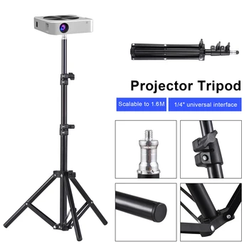 Supporto per treppiede per proiettore Staffa per proiettore estensibile Supporto in lega di alluminio Interfaccia da 1/4'' Altezza regolabile per proiettore LCD