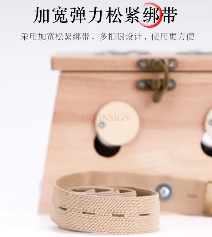 Oak Wood Moxibustion Box Chinese Moxa Sticks Rolls Holder Heating Acupuncture Point Meridian Warm Therapy Burner