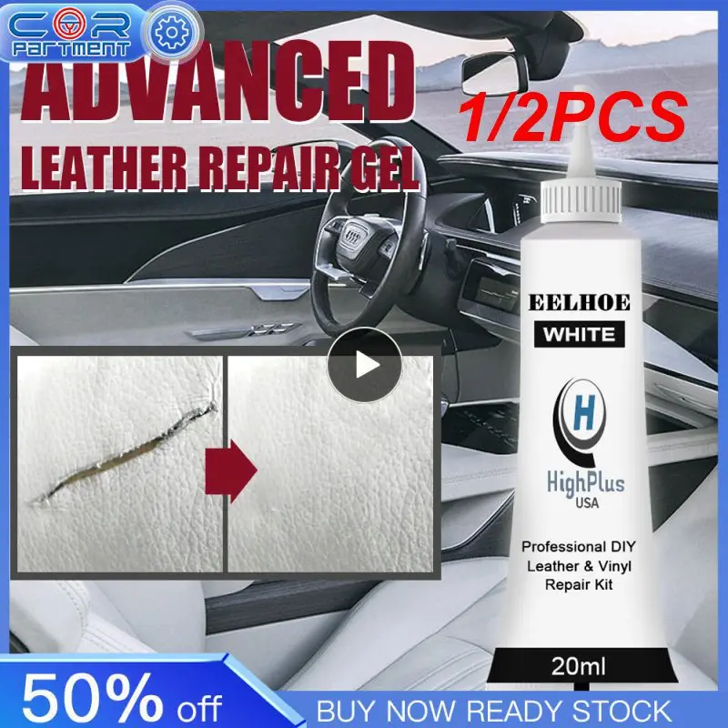 

1/2PCS Car Leather Repair Gel 20ml Wide Compatibility Car Care Liquid 25.00g Effective Car Seat Sofa Scratch Cracks Paint